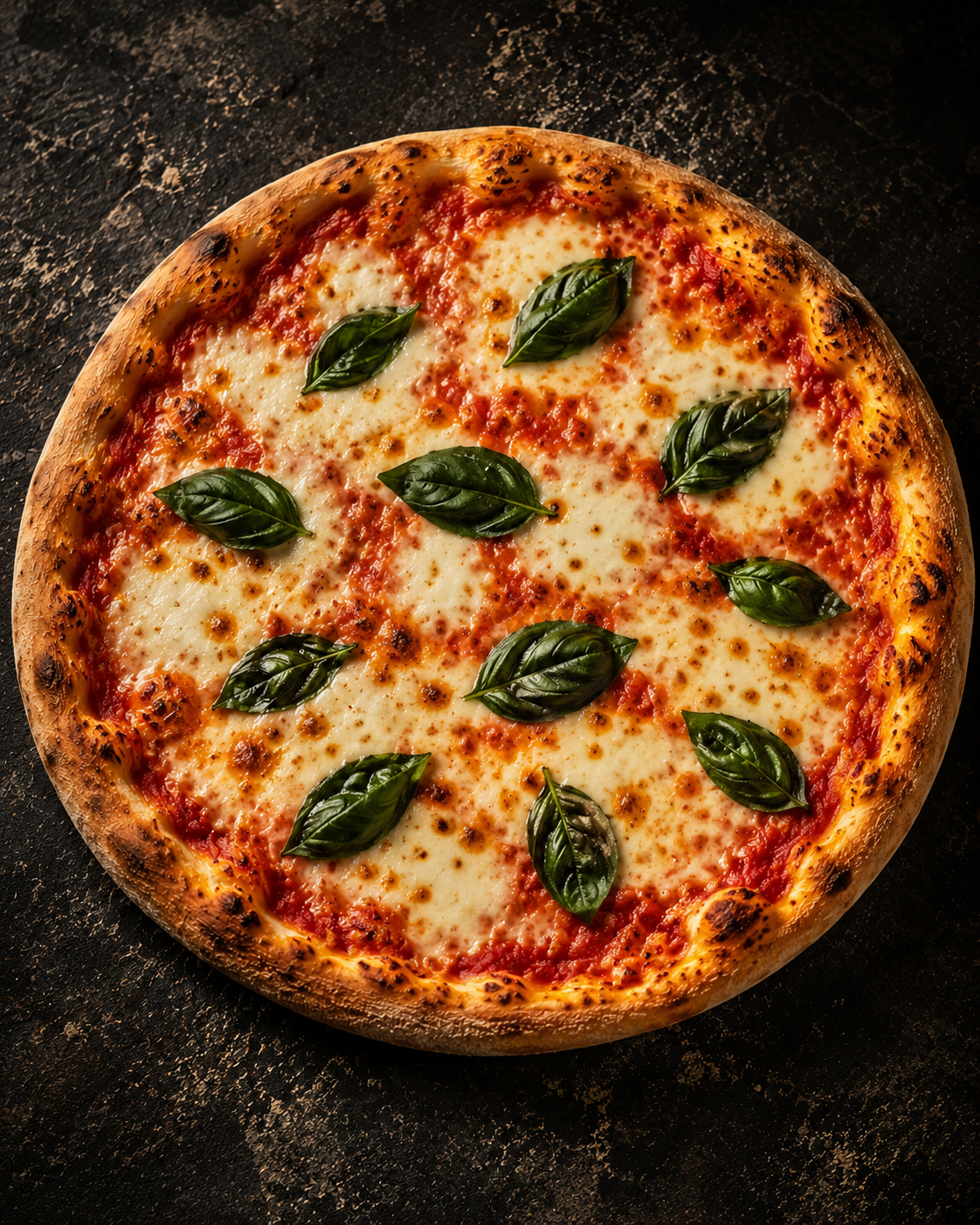 Pizza Margherita, frisch aus dem Ofen